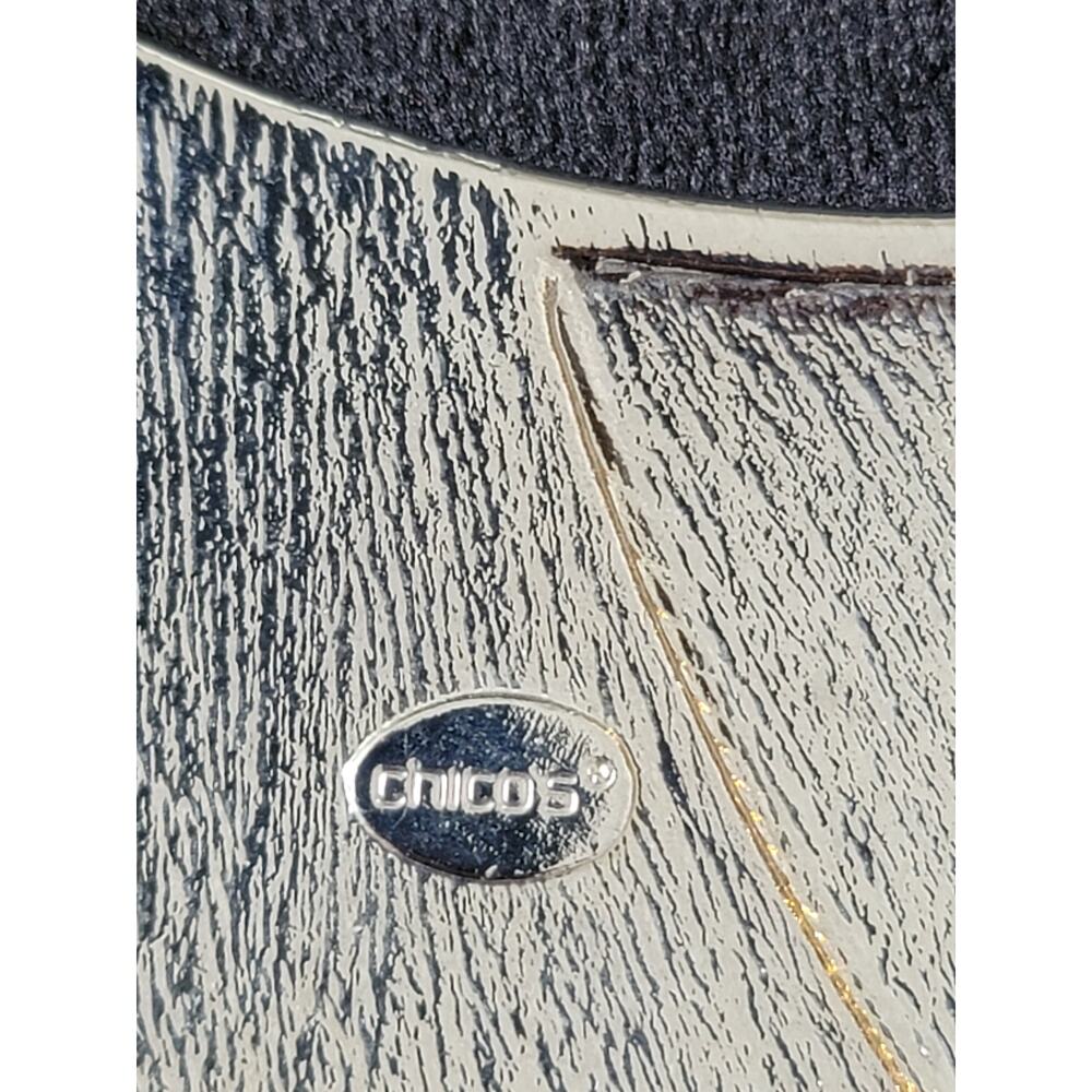 Chico's Silver-Tone Geometric Statement Collar Ne… - image 7